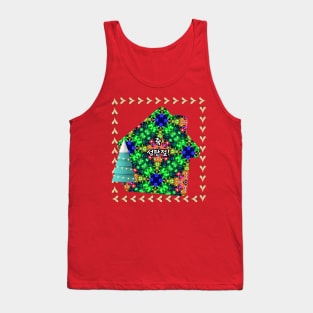 Sparkling Christmas tree pattern. Tank Top